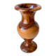 Vintage hand-turned solid olive wood vase - 1970s-80s