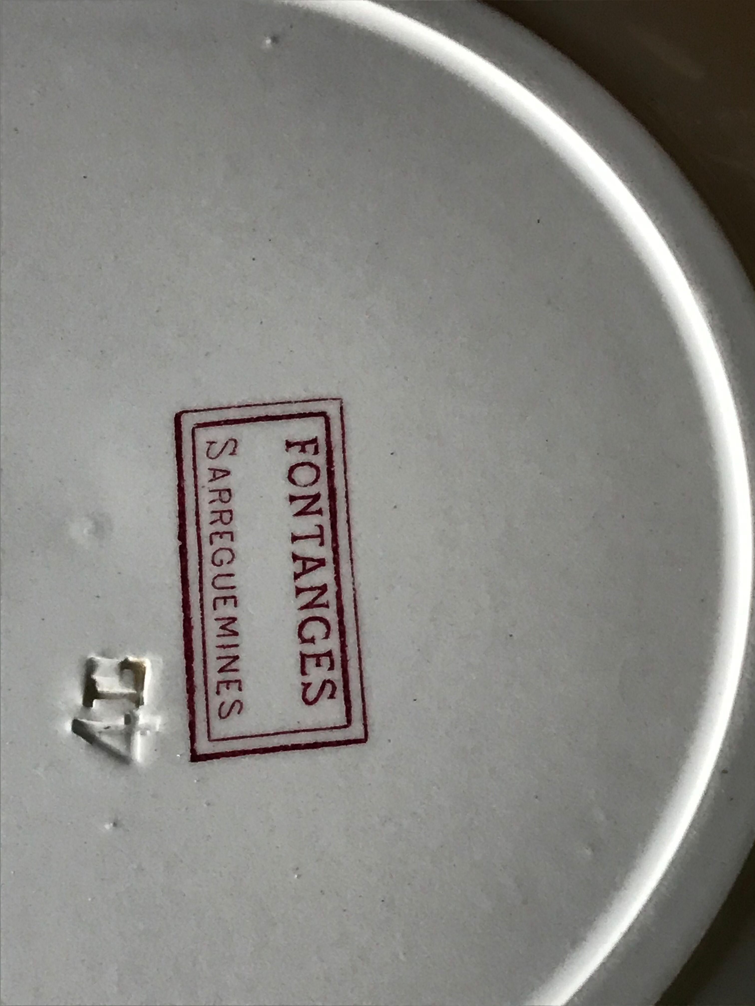 Eight plates Sarreguemines