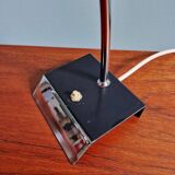 Chrome and black lacquered metal desk lamp, design by Josef Hurka, Napako, 1950.