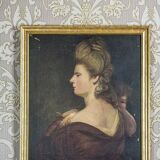 Portrait of a Woman, 19th Century, Oil on Canvas, Framed