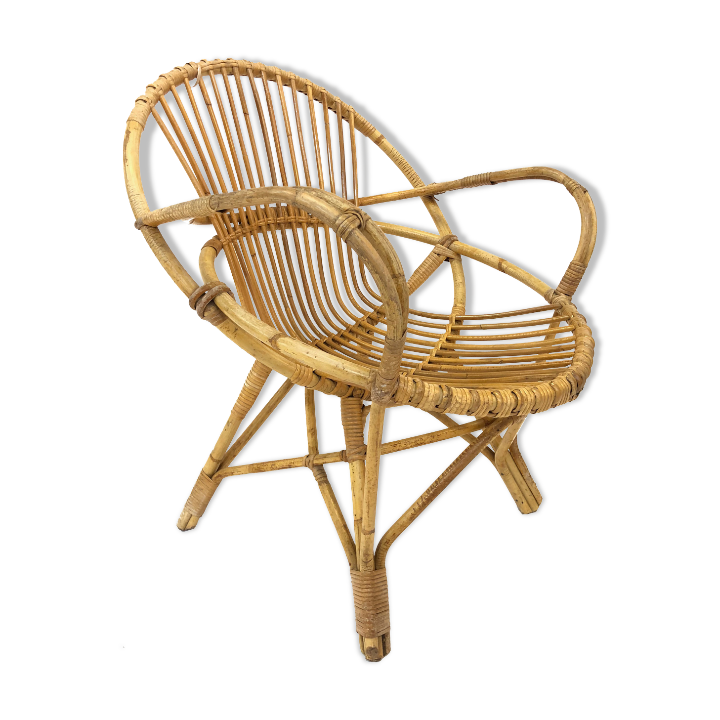Fauteuil rotin Van Rohe Noordwolde, 1960