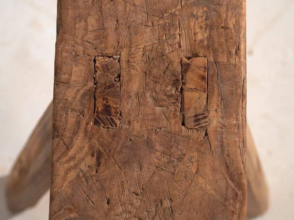 Banc ancien en bois massif (c.1870) #20