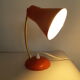 Orange tabletop casserole lamp, desk lamp, flexible, 50s, vintage French