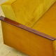 Mid-century yellow velvet sofa daybed, 1960s