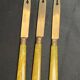 Tableware, case of 12 vermeil fruit knives and galalithe from the early 20th century.