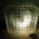 Pressed glass ceiling light, porcelain socket