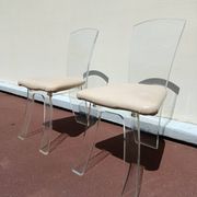 70s plexiglass chairs
