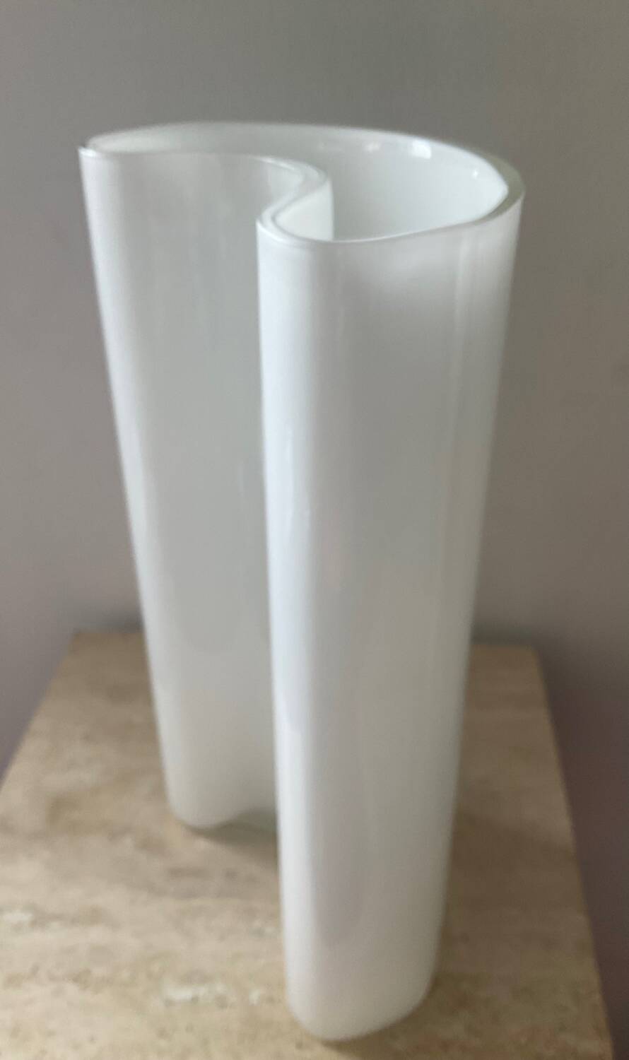 Vintage organic glass paste vase