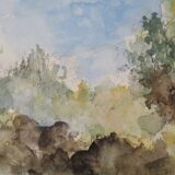 Gilbert Pastor: Spring Forest, original signed watercolor