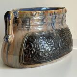 Planter caché-pots ceramic decor barbotine vintage