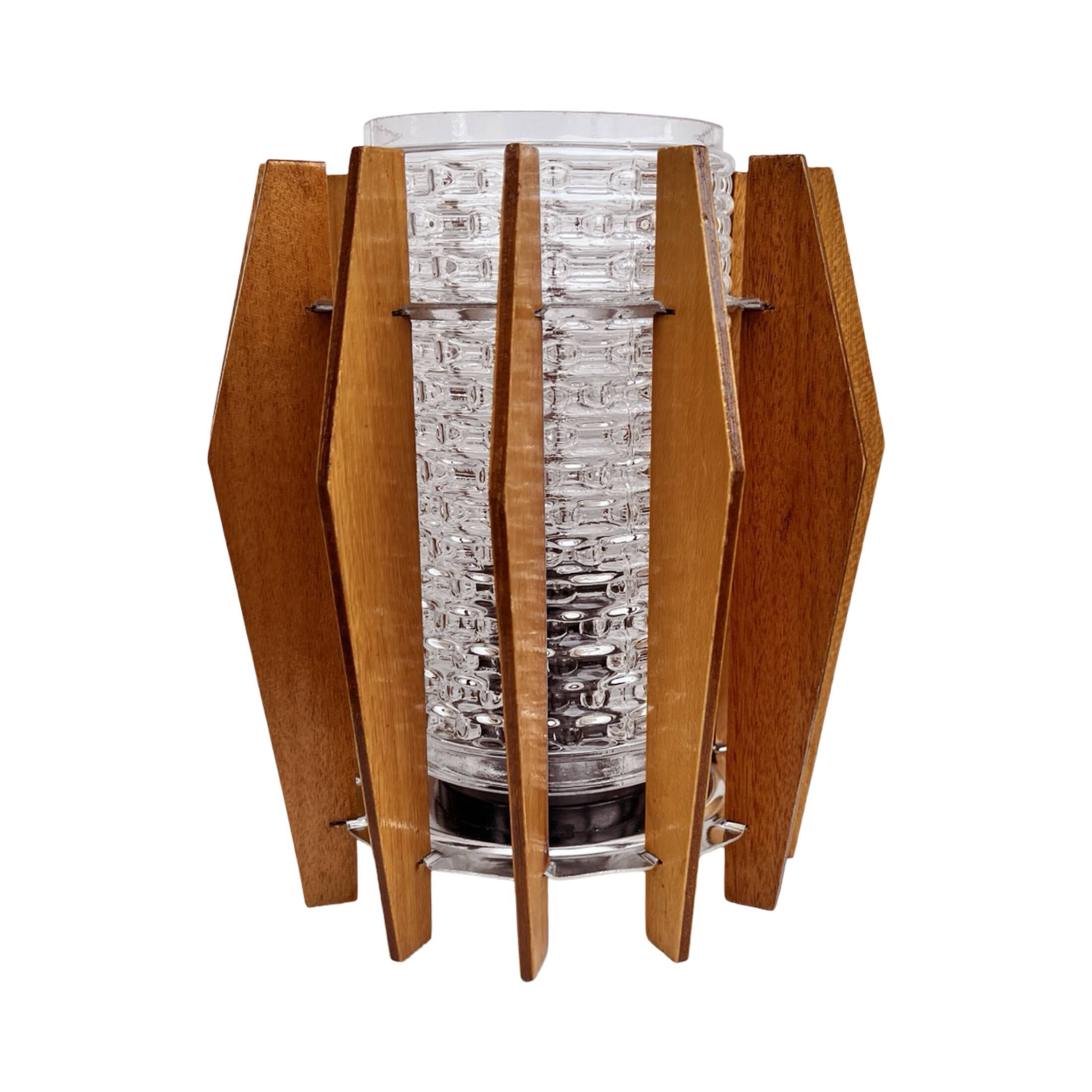 Night lamp, Dřevo Humpolec, Czechoslovakia, 1960s
