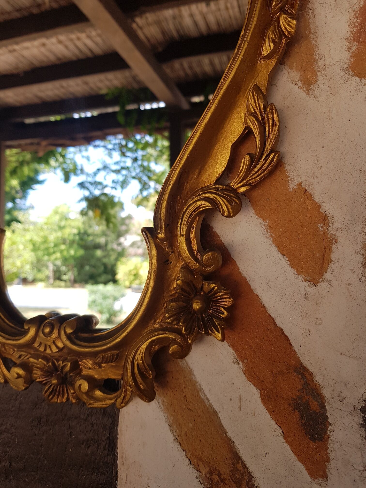 Gilded baroque mirror