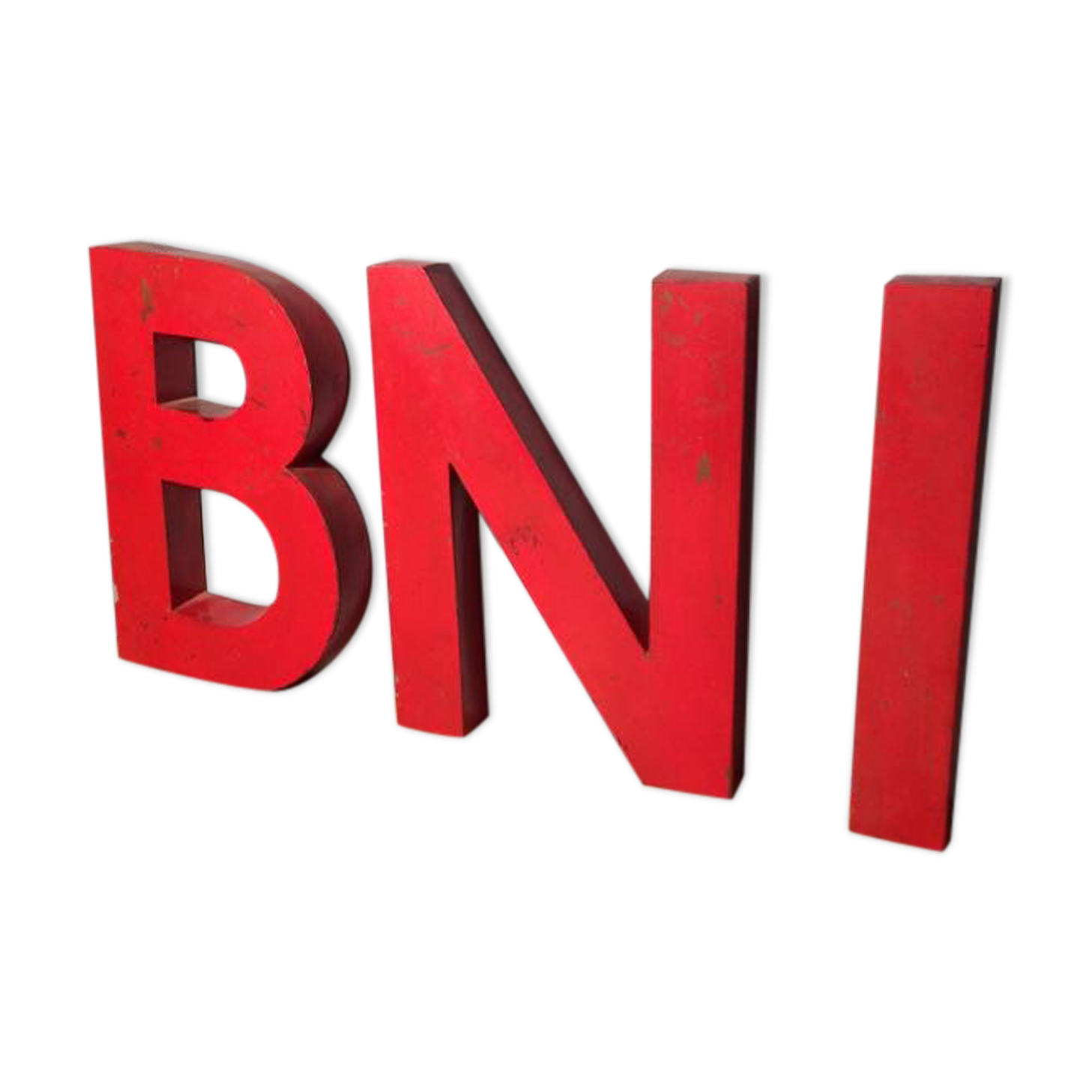 Painted metal sign letters