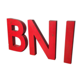 Painted metal sign letters