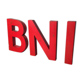 Painted metal sign letters