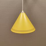 Original Danish corn yellow Lyfa cone pendant from 1972