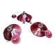 Set of 3 red ceramic pendants, brand Terre d'Hautaniboul.