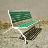 Bench wood and folding metal vintage year 60