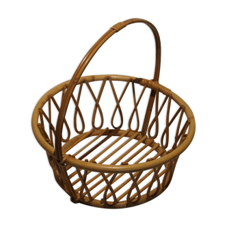 Vintage rattan basket