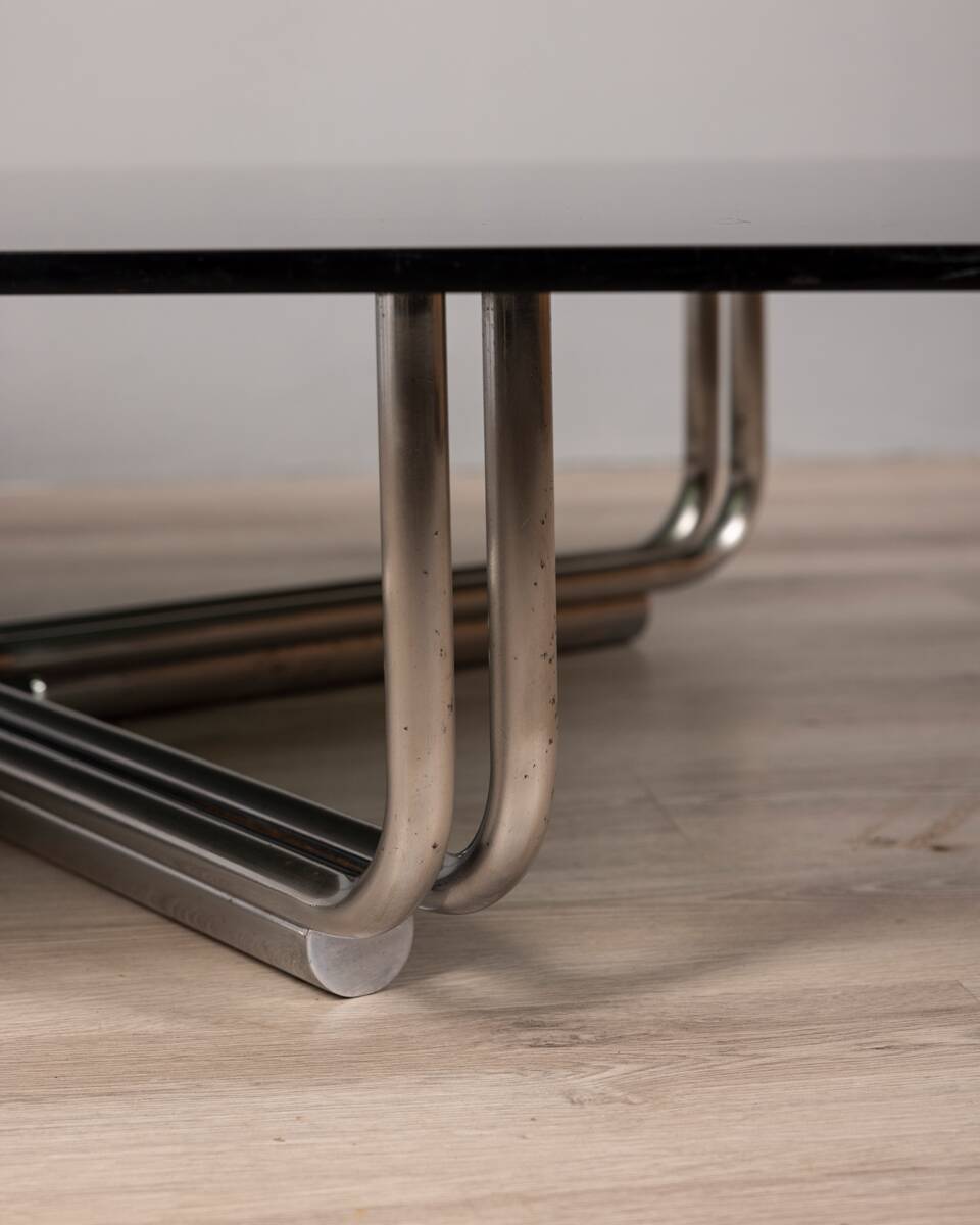 Table en verre vintage des années 60 mod. 784 design G.Frattini pour Cassina