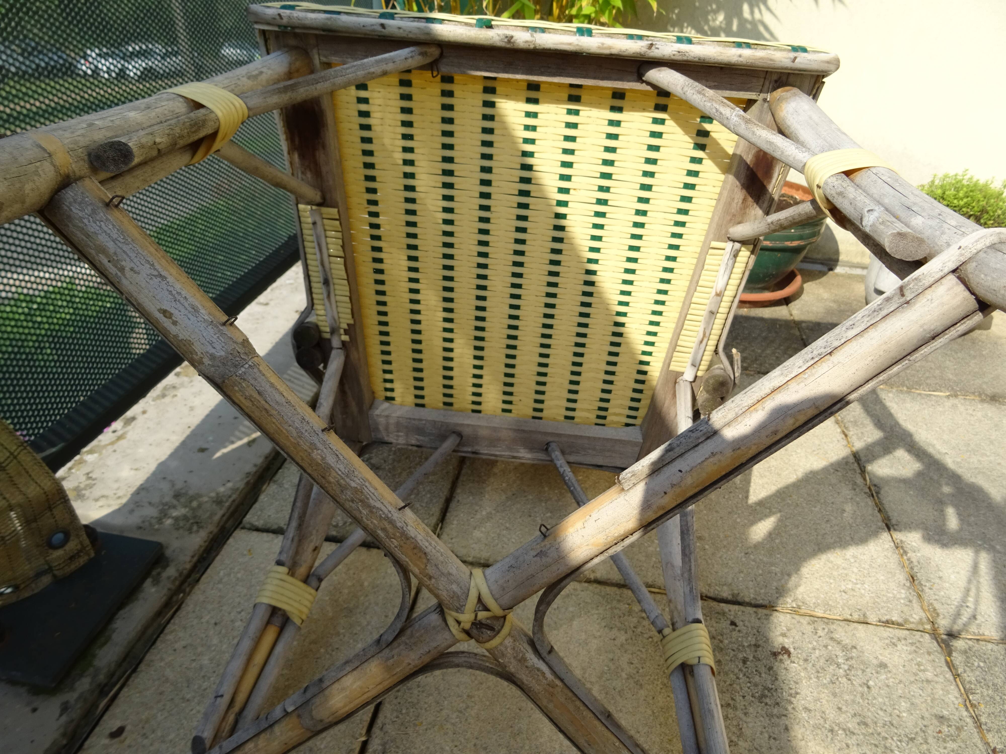 4 vintage bistrot de Paris rattan chairs