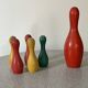 Set of old wooden bowling alleys