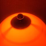 Orange and chrome mushroom lamp, Verner Panton style, 1970, 80