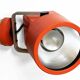 Orange spotlight "Unispot" by Bent Boysen for Louis Poulsen. Denmark 1970s