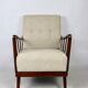 Art Deco Beige Boucle Armchair, 1960s