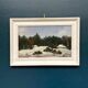 Original Swedish Oil on Panel “Winter Landscape” Vintage & Framed