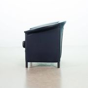 Wittmann Petrol Soft Leather Club Chair Model Aura  Designed by Paolo Piva