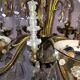Lustre en verre et laiton 1960