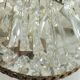 Antique crystal ceiling chandelier, Empire style, patinated gilt metal – pendant light
