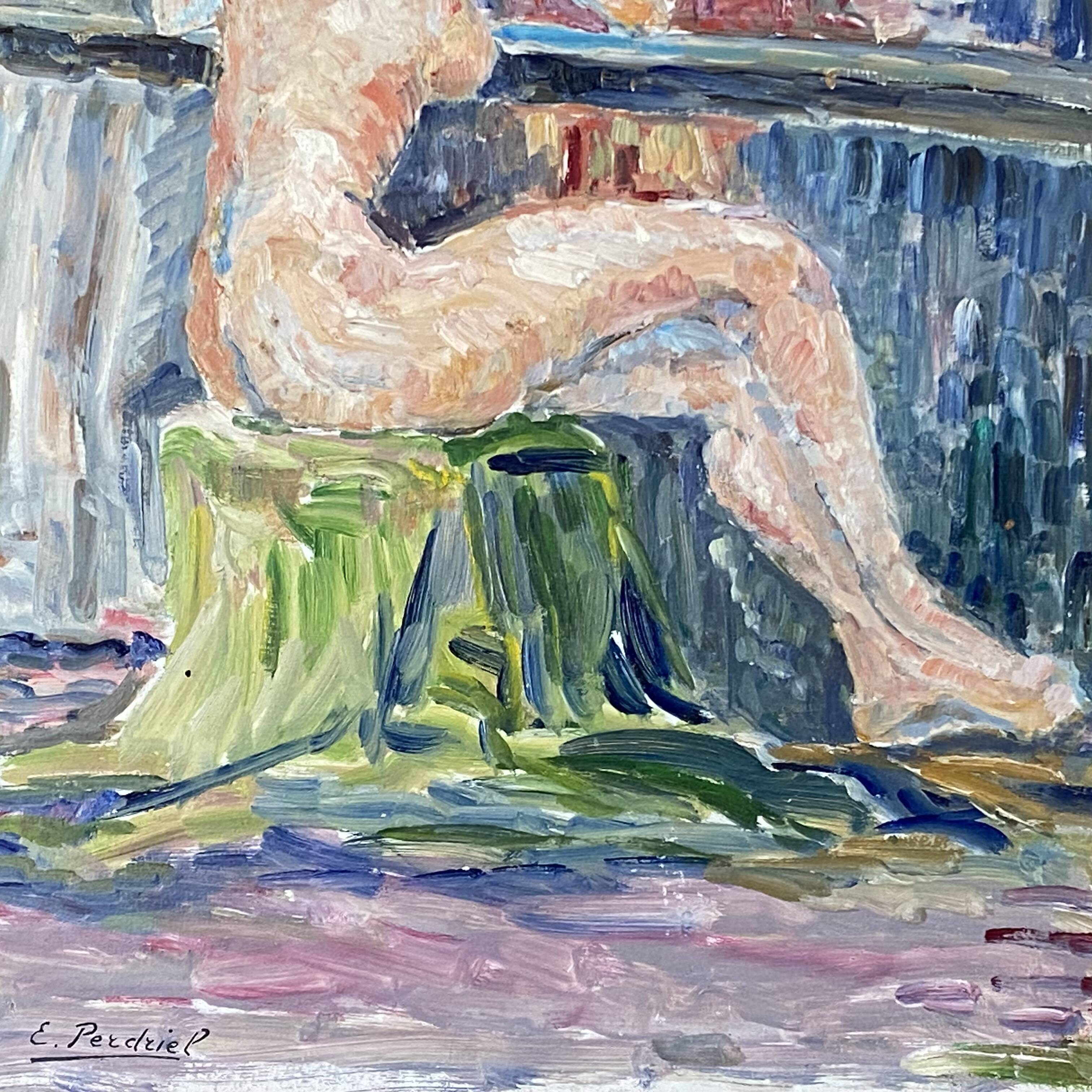 Nude from behind. 1978. Framed oil. 60x46.