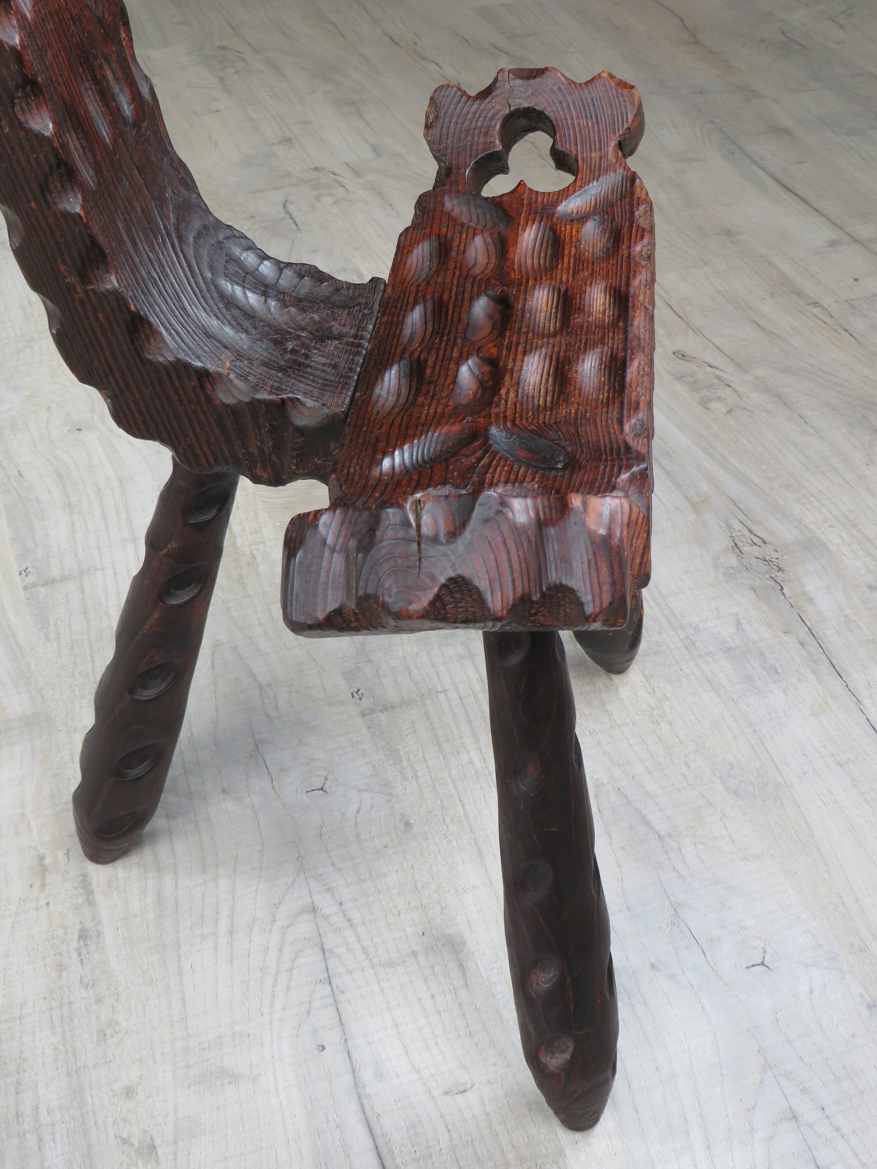 Brutalist tripod chair