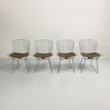 Set of 4 mid century side chairs by harry bertoia for knoll