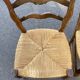 4 chaises paillées de campagne en bois