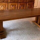 Dining table vintage solid wood refectory