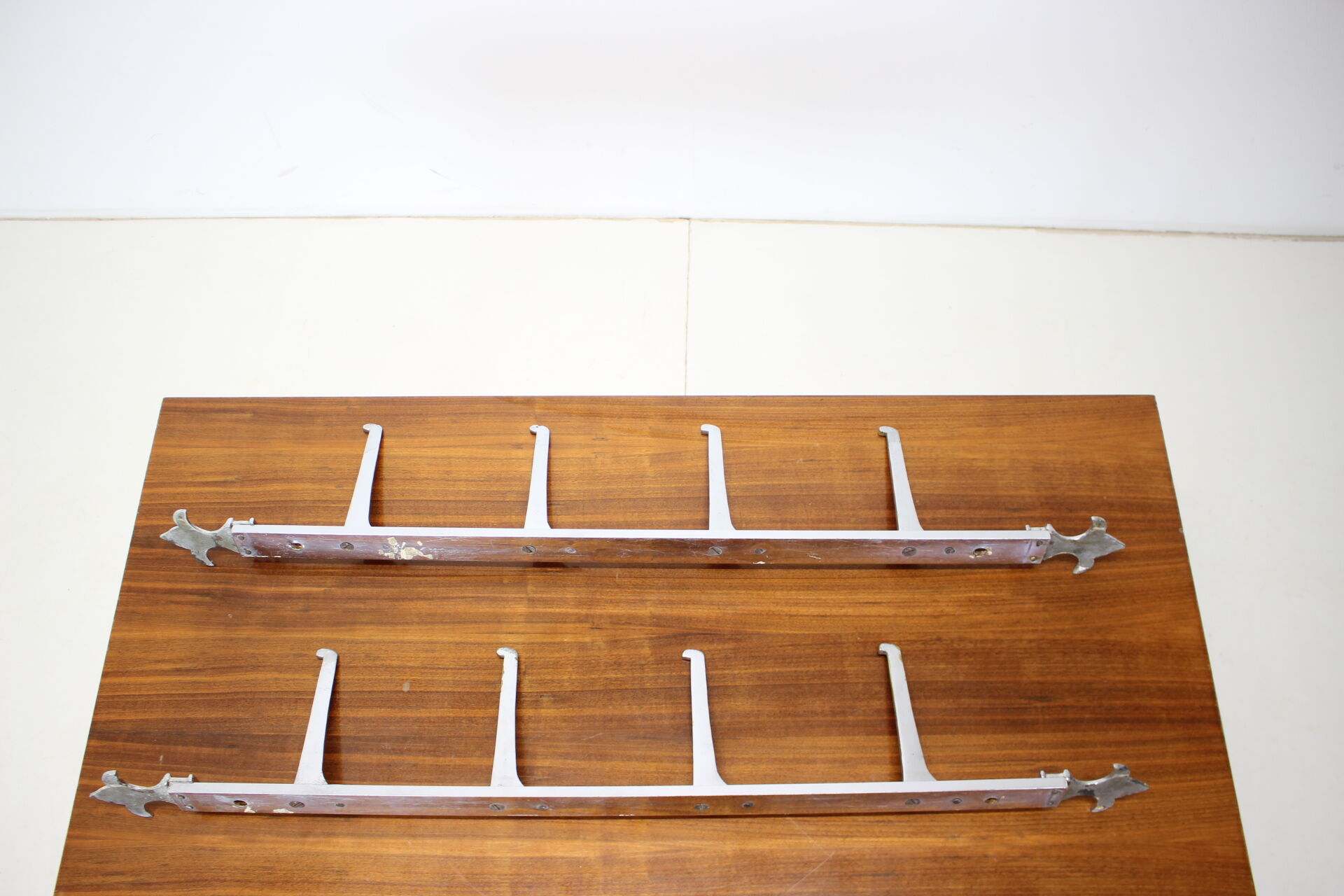 -chrome meat holders,1930s,czechoslovakia