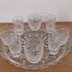 Presentation service 8 glasses and its Bohemian Cristal style dish