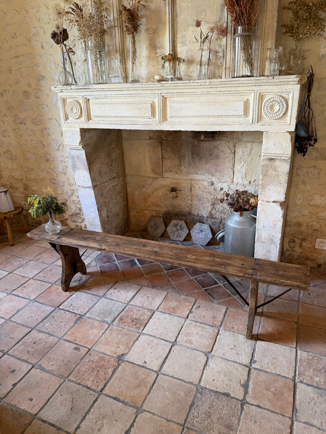 Banc de ferme rénové