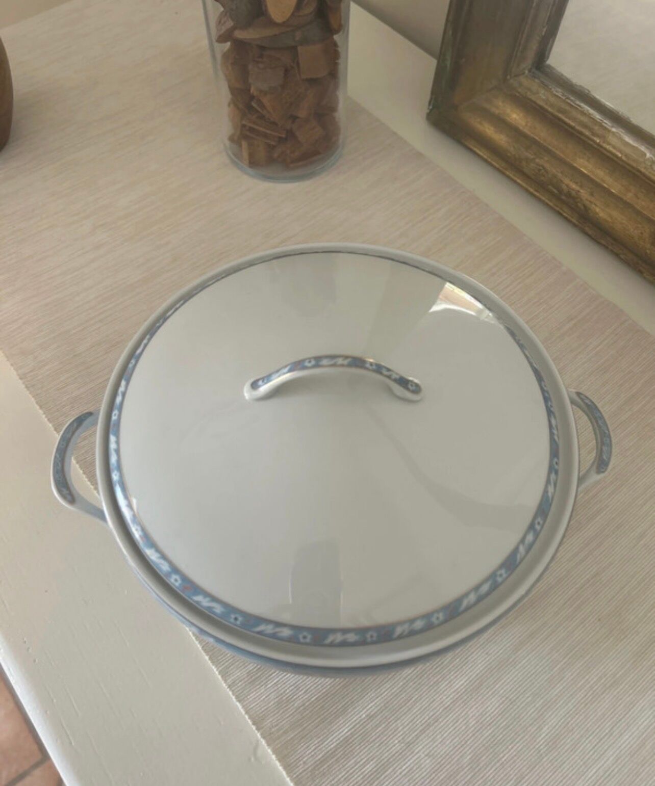 Limoges porcelain soup tureen signed Philippe Deshoulière.