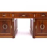 Large double-sided Empire-style desk, France, circa 1870. After renovation.