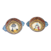 2 anciens bols à oreilles Faïence de Quimper Henriot Quimper