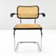 Set of Four Mid-Century Italian Modern Marcel Breuer B64 Cesca Chairs, 1970