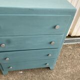 Commode vintage bleu 1970