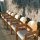 6 Scandinavian wooden chairs