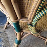 Paire de fauteuils en rotin