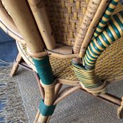 Paire de fauteuils en rotin