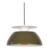 Lampe suspendue vintage danoise Jutlandia par Jorgen Hoj, Holmegaard, années 1980